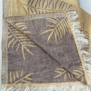 Nature Collection Oversized| Double Sided Turkish Cotton towel, Yellow  & Gray